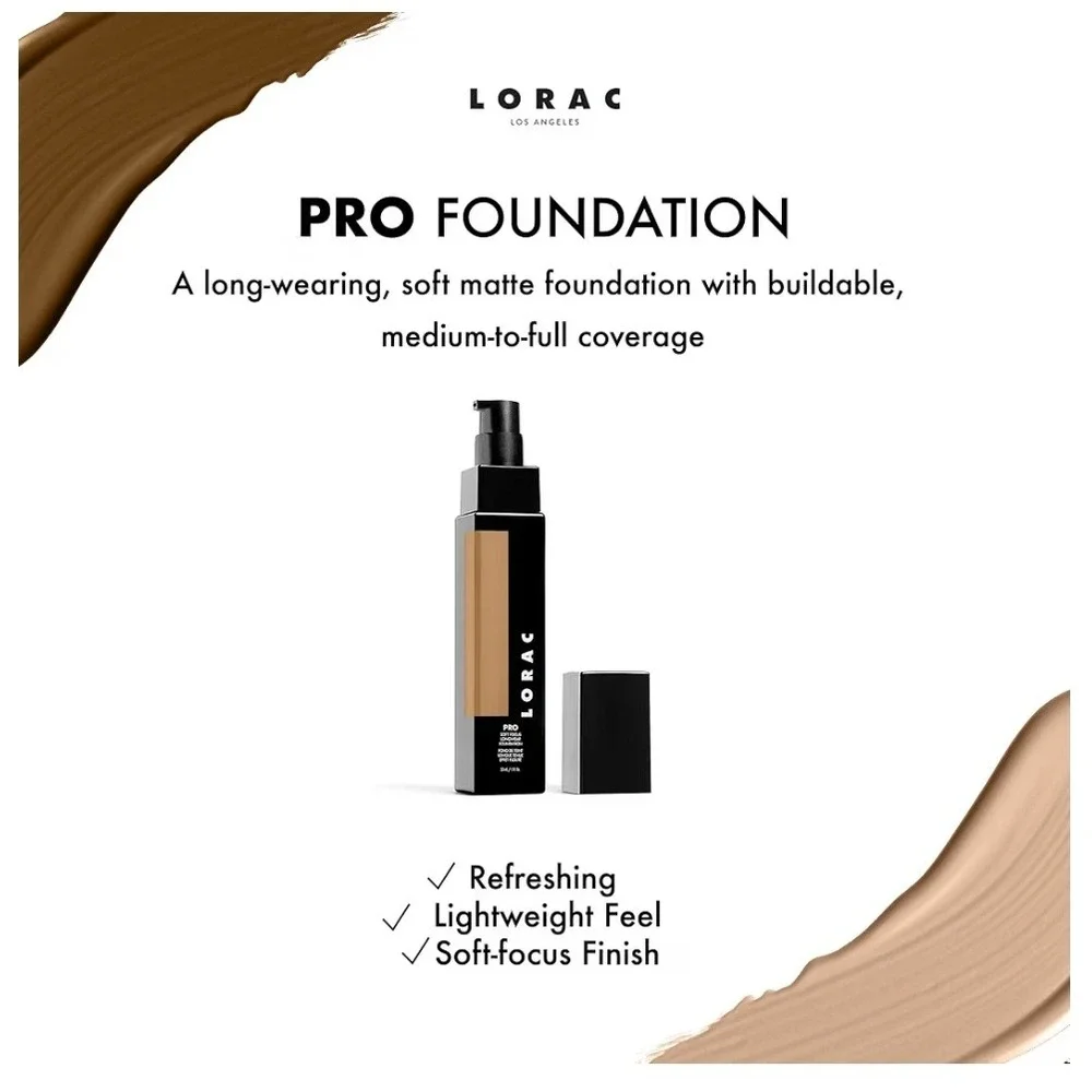 LORAC PRO Soft Focus Longwear Foundation Shade Light 6 Matte 1oz 30ml New in Box